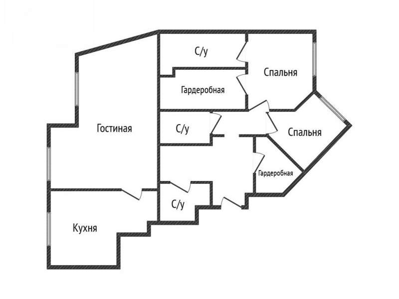 Трехкомнатная квартира Фадеева улица, 4, фото №1