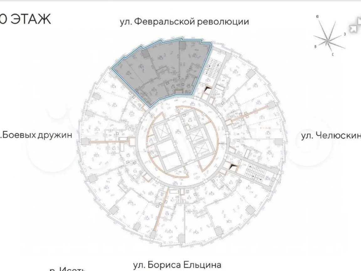 Двухкомнатная квартира Бориса Ельцина улица, 6, фото №9