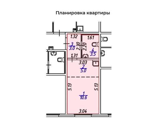 -и комнатная Евгения Савкова улица, 44, фото №4