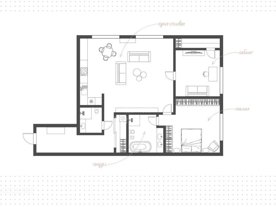 Трехкомнатная квартира Большая Садовая улица, 5 к. 1, фото №2