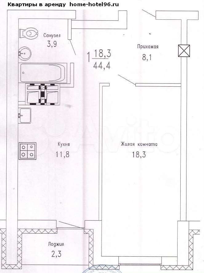 Однокомнатная квартира Щорса улица, 103, фото №6