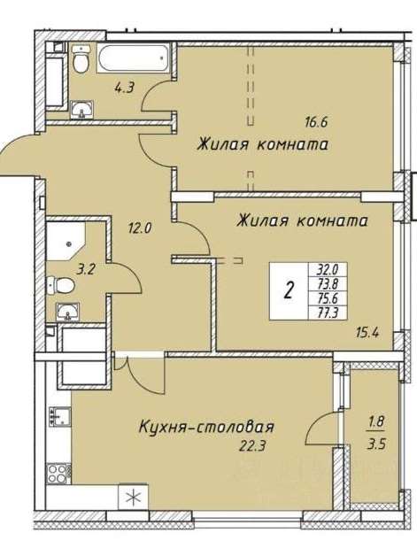 Трехкомнатная квартира Екатеринбург улица, фото №1