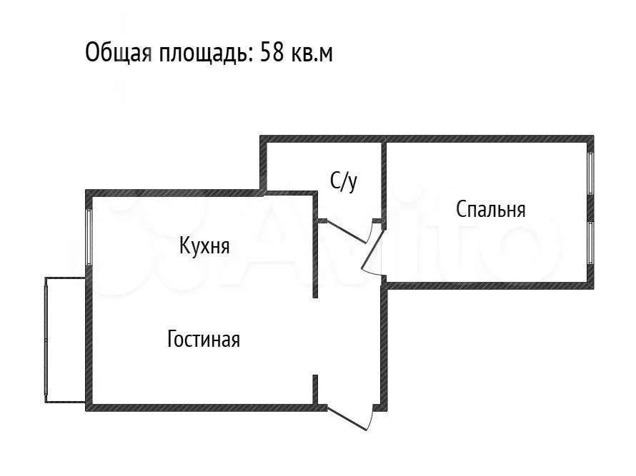 Двухкомнатная квартира Новинский б-р улица, 25 к. 10, фото №3