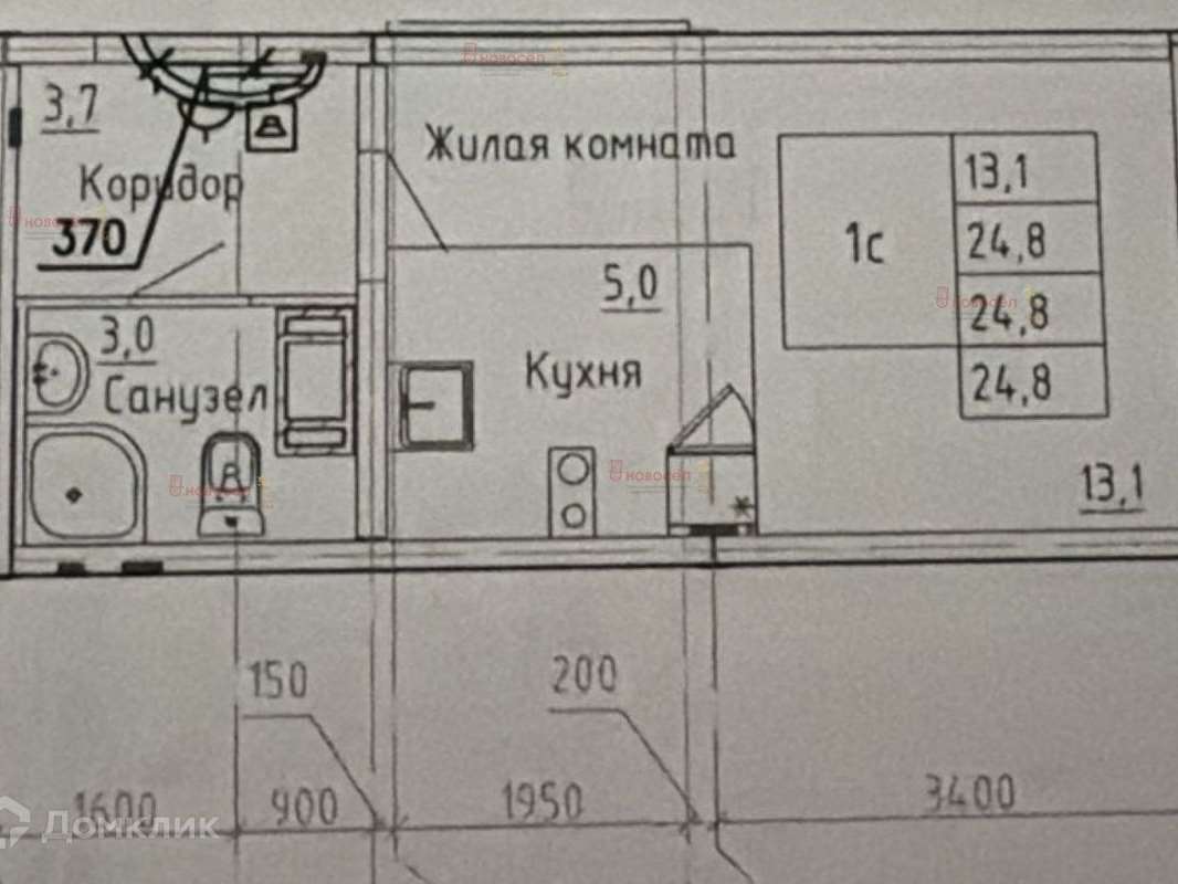 Однокомнатная квартира Евгения Савкова улица, 17, фото №9